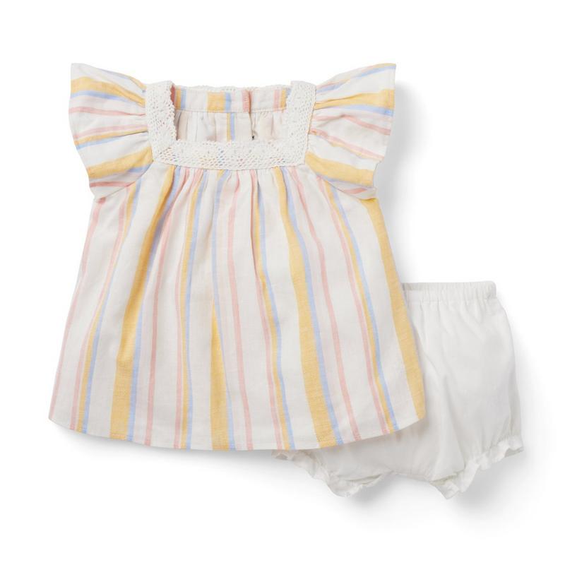 The Striped Linen-Cotton Baby Set - Janie And Jack
